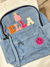 Load image into Gallery viewer, Denim classic Backpack - Personalized