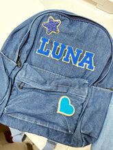 Load image into Gallery viewer, Denim classic Backpack - Personalized