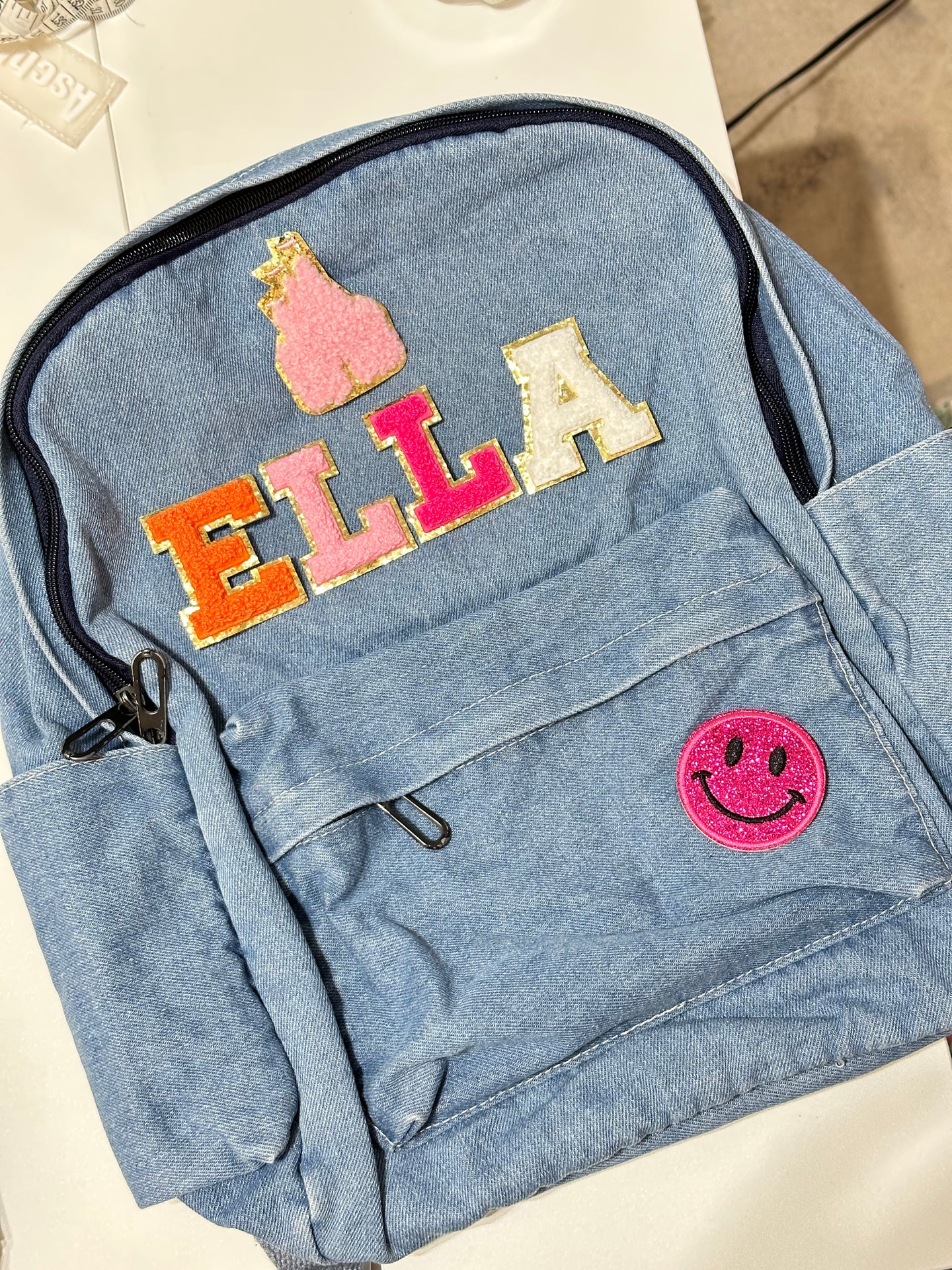 Denim classic Backpack - Personalized