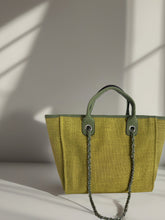 Load image into Gallery viewer, Personalized Wool Tote with Chain
