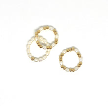 Load image into Gallery viewer, Pearls with Gold Rings
