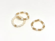 Load image into Gallery viewer, Pearls with Gold Rings
