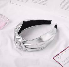 Load image into Gallery viewer, Pure Glam PU HeadBands Silver
