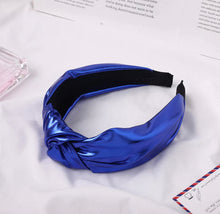 Load image into Gallery viewer, Pure Glam PU HeadBands Blue
