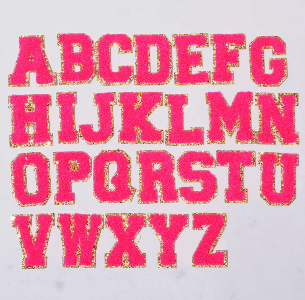 Hot Pink Glitter Patches