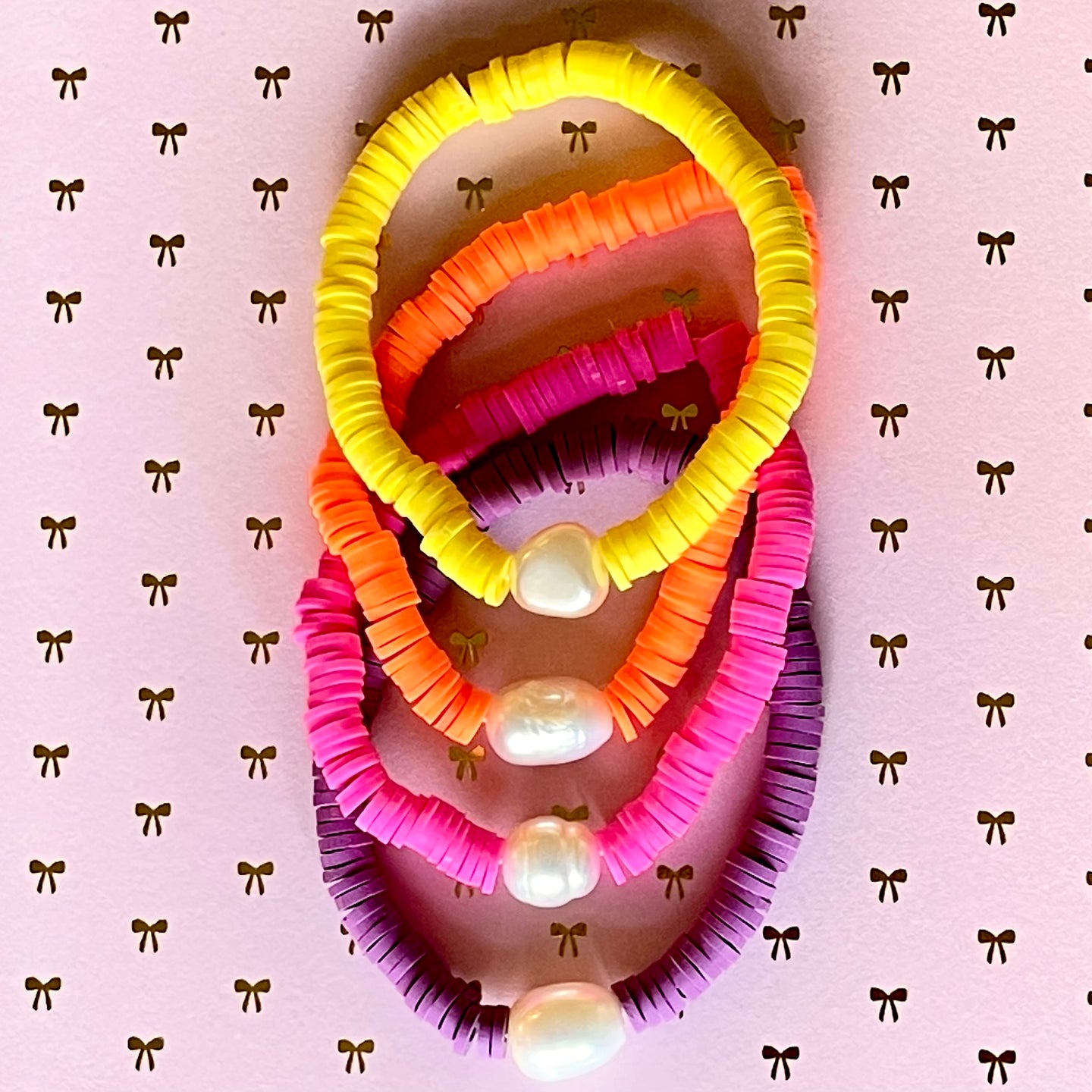 Rainbow Heishi with Pearls