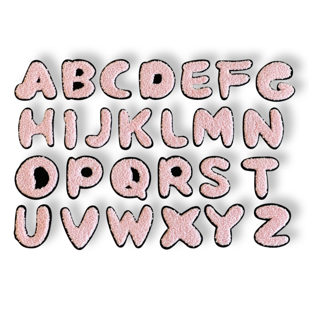 Bubble letters - Baby Pink