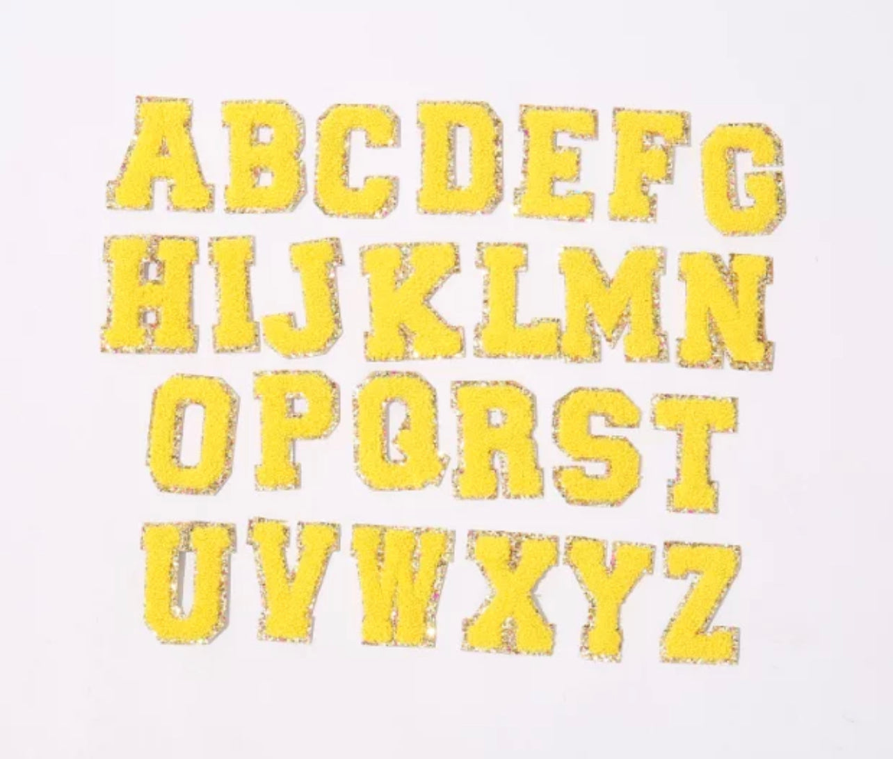 Yellow Glitter Self Adhesive Patches